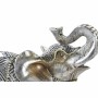 Figurine Décorative DKD Home Decor Eléphant Argenté Doré Résine (22,5 x 10,7 x 21,5 cm) (2 Unités)