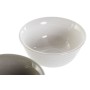 Bol DKD Home Decor Blanc Gris Porcelaine Vintage 12,5 x 12,5 x 6,5 cm 2 Pièces