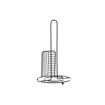 Dérouleur de papier de cuisine DKD Home Decor Noir Métal (18,5 x 18,5 x 31,5 cm)