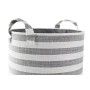 Basket set DKD Home Decor White Grey Stripes 35 x 35 x 40 cm 3 Pieces (3 Units)