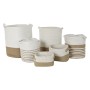 Set de basket DKD Home Decor Blanc Marron Jute 45 x 45 x 54 cm