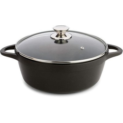 Casserole avec Couvercle Valira BLACK IND 24CM Noir Ø 24 cm