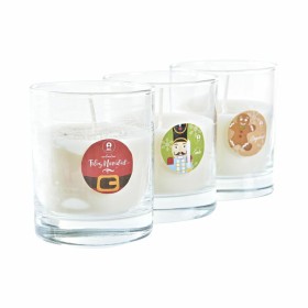 Candle DKD Home Decor Christmas Father Christmas Nutcracker (8 x 8 x 9 cm) (3 Units)