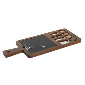 Planche à découper le fromage DKD Home Decor Marron Noir 49 x 19 x 2 cm