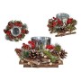 Christmas Candle Holder Krist+ Red Green Silver Natural 20 x 11 x 20 cm