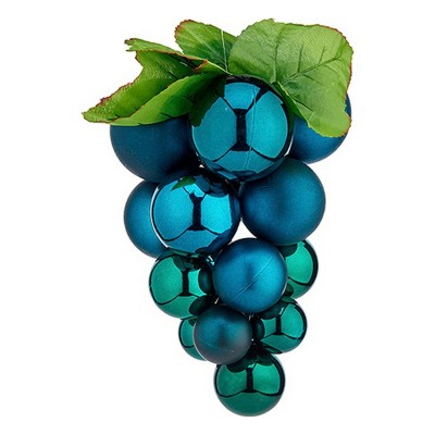 Christmas Bauble Krist+ Blue Plastic Grapes Small