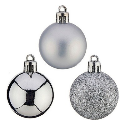 Boules de Noël Krist+ Argenté PVC Ø 4 cm