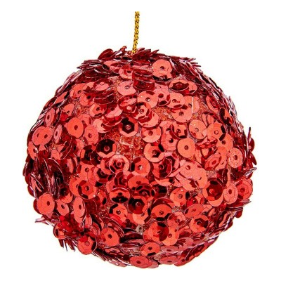 Boules de Noël Krist+ Rouge Plastique Ø 10 cm 6 Unités
