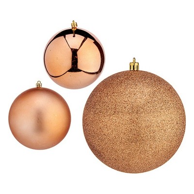 Boules de Noël Krist+ Cuivre Plastique Ø 10 cm 6 Unités