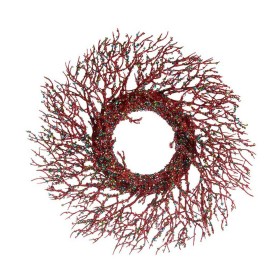 Couronne de Noël Krist+ Bleu Rouge Plastique Branche 50 x 10 x 50 cm