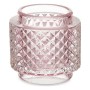 Candleholder Gift Decor Pink Glass 9 x 8,8 x 9 cm