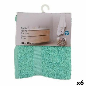 Bath towel Berilo Turquoise 80 % cotton 20 % Polyester 50 x 90 cm (6 Units)