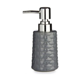 Soap Dispenser Berilo Grey Silver Ceramic 350 ml (6 Units)