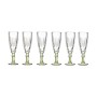 Coupe de champagne Vivalto Exotic Vert Verre 170 ml (6 Unités)