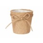 Planter Ibergarden Brown Cloth Rope Plastic Lasso 11 x 11 x 12 cm 11 x 10,5 x 11 cm (24 Units)