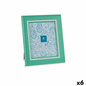 Cadre photo Gift Decor Vert Verre Plastique (6 Unités)