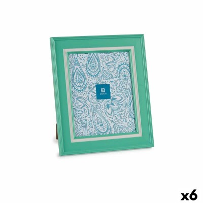 Cadre photo Gift Decor Vert Verre Plastique (6 Unités)
