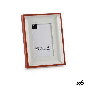 Photo frame Gift Decor White Red Crystal Plastic (6 Units)