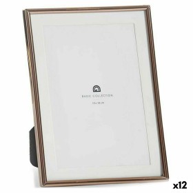 Photo frame Gift Decor Copper Crystal Steel (12 Units)