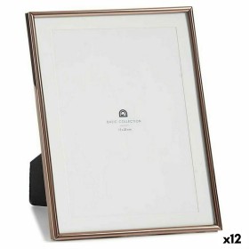 Photo frame Gift Decor Copper Crystal Steel (12 Units)