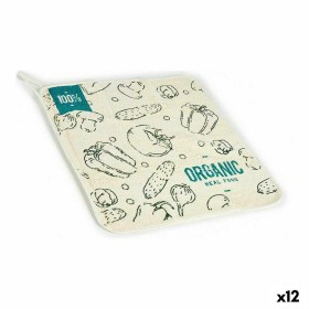Kitchen Cloth Kinvara White Green 50 x 0,3 x 50 cm (12 Units)