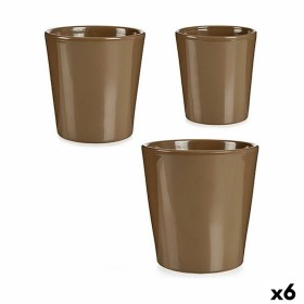 Set de pots Ibergarden Taupe Argile 16,5 x 16 x 16,5 cm (6 Unités)