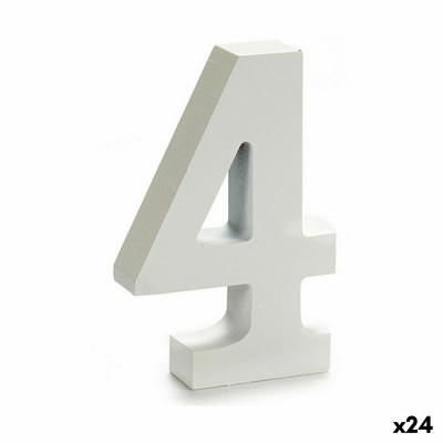 Numéro Pincello 4 Blanc 2 x 16 x 14,5 cm (24 Unités)