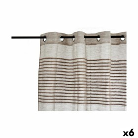 Curtain Gift Decor Brown 140 x 0,1 x 260 cm 26,5 x 42 x 5 cm Stripes (6 Units)