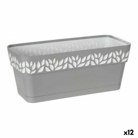 Planter Stefanplast Cloe White Grey Plastic 13,3 x 12,3 x 29,3 cm (12 Units)