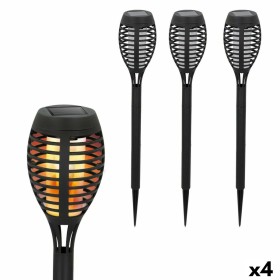 Set of solar garden torch lights Aktive Plastic 7,5 x 50 x 7,5 cm (4 Units)