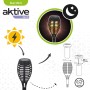 Set of solar garden torch lights Aktive Plastic 7,5 x 50 x 7,5 cm (4 Units)