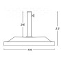 Base for beach umbrella Aktive 44 x 33 x 44 cm Black Plastic