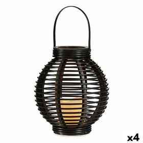 Lanterne à LED Ibergarden Marron Plastique 21 x 23,7 x 21 cm (4 Unités)