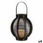 LED Lantern Ibergarden Brown Plastic 21 x 23,7 x 21 cm (4 Units)