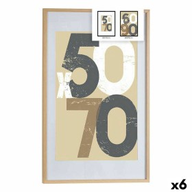 Photo frame Gift Decor Natural polystyrene Plastic MDF Wood 50 x 70 cm (6 Units)