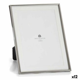 Photo frame Gift Decor Silver Crystal Steel (12 Units)