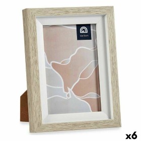 Photo frame Gift Decor White Beige Glass Crystal polystyrene Plastic (6 Units)