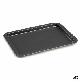 Baking tray Kinvara Grey Metal 25,3 x 2 x 37 cm (12 Units)