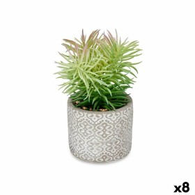 Decorative Plant Ibergarden Wood Polyethylene Plastic Cement Succulent 12 x 22 x 12 cm (8 Units)