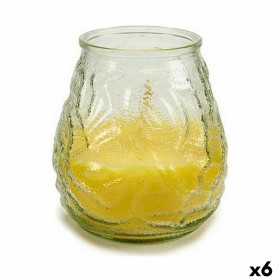 Scented Candle Ibergarden Yellow Transparent Glass Paraffin Citronela 9 x 10 x 9 cm 9 x 9,5 x 9 cm (6 Units)