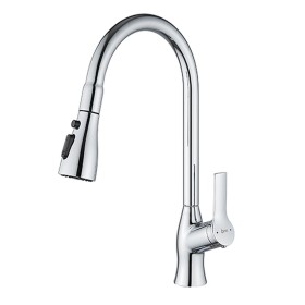 Mixer Tap Fontastock Chrome Stainless steel Brass Ceramic Zinc Alloy C-shaped Height