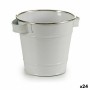 Planter Ibergarden White Silver Zinc Bucket 19,5 x 14,5 x 16,5 cm (24 Units)