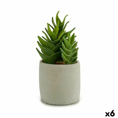 Plante décorative Ibergarden Plastique Succulent 12 x 24 x 12 cm (6 Unités)