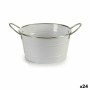 Planter Ibergarden White Silver Zinc Bucket 27,5 x 10,5 x 20 cm (24 Units)
