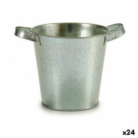Planter Ibergarden Silver Zinc Bucket 20 x 14 x 16,2 cm (24 Units)