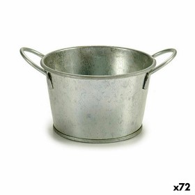 Planter Ibergarden Silver Zinc Bucket 17,8 x 8 x 12,3 cm (72 Units)