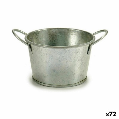 Planter Ibergarden Silver Zinc Bucket 17,8 x 8 x 12,3 cm (72 Units)