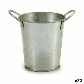Planter Ibergarden Silver Zinc Bucket 16 x 12 x 11 cm (72 Units)