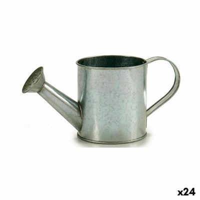 Cache-pot Ibergarden Argenté Zinc Arrosoir 24,5 x 11 x 11 cm (24 Unités)