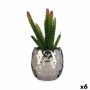 Decorative Plant Ibergarden Ceramic Plastic Cactus 10 x 20 x 10 cm (6 Units)